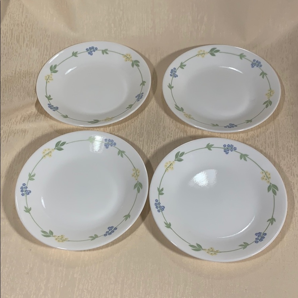 4 Corelle Secret Garden Bread & Butter/Desert